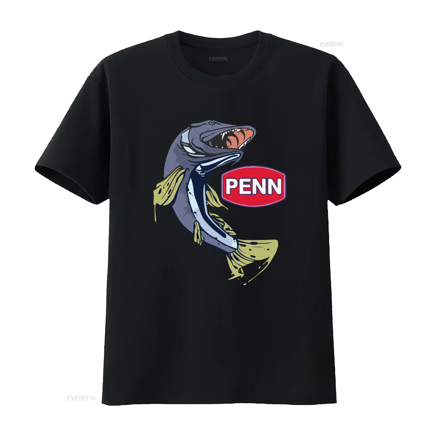 Fishing Equipment In China - T-shirt nera da uomo con logo