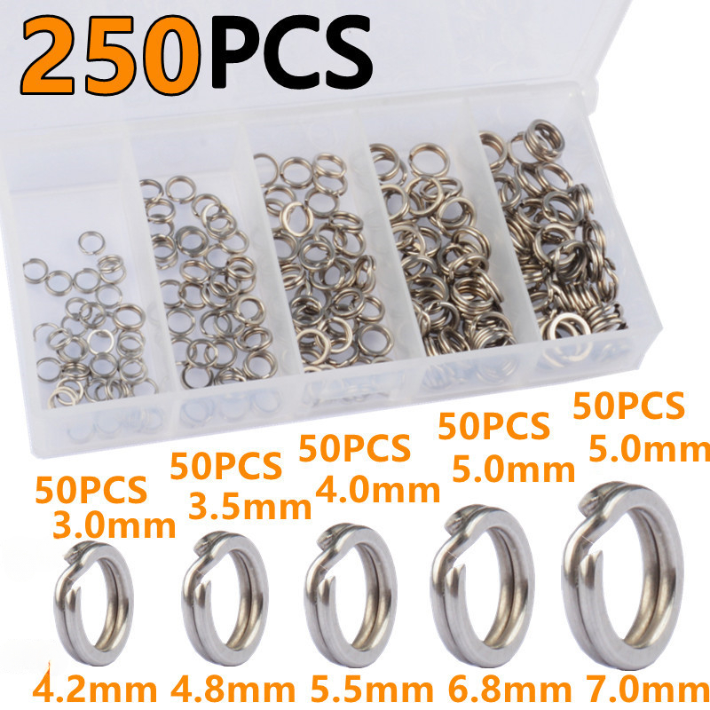 250 Pezzi 5 Misure Anelli Spac - Fishing Equipment Usa recensione e prezzo